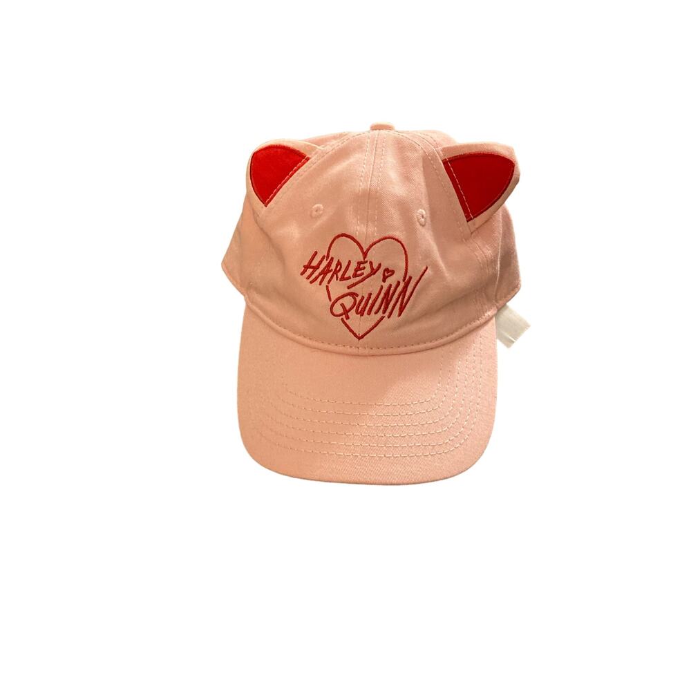 SOLD-Harley Quinn Birds of Prey BOP Ear Hat Pink Strapback Adjustable Cap